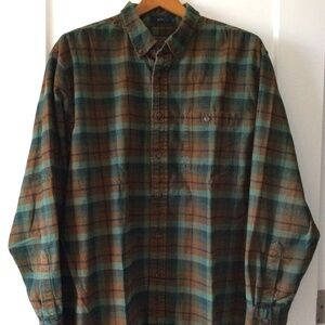 Pendleton Corduroy Plaid Button up- Mens XL - Green & Brown
